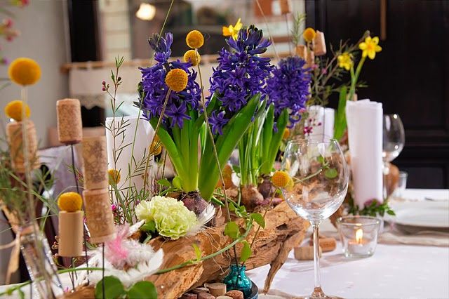 wiosenny stroik na stół