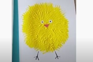 kurczak namalowany widelcem