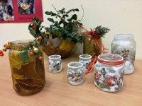 lampiony/ decoupage na szkle