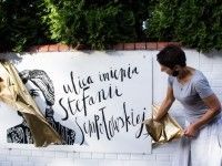 Izabela Łaba odsłania mural